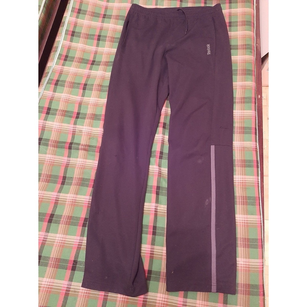 Reebok Track Pants Men's Black Side Stripe